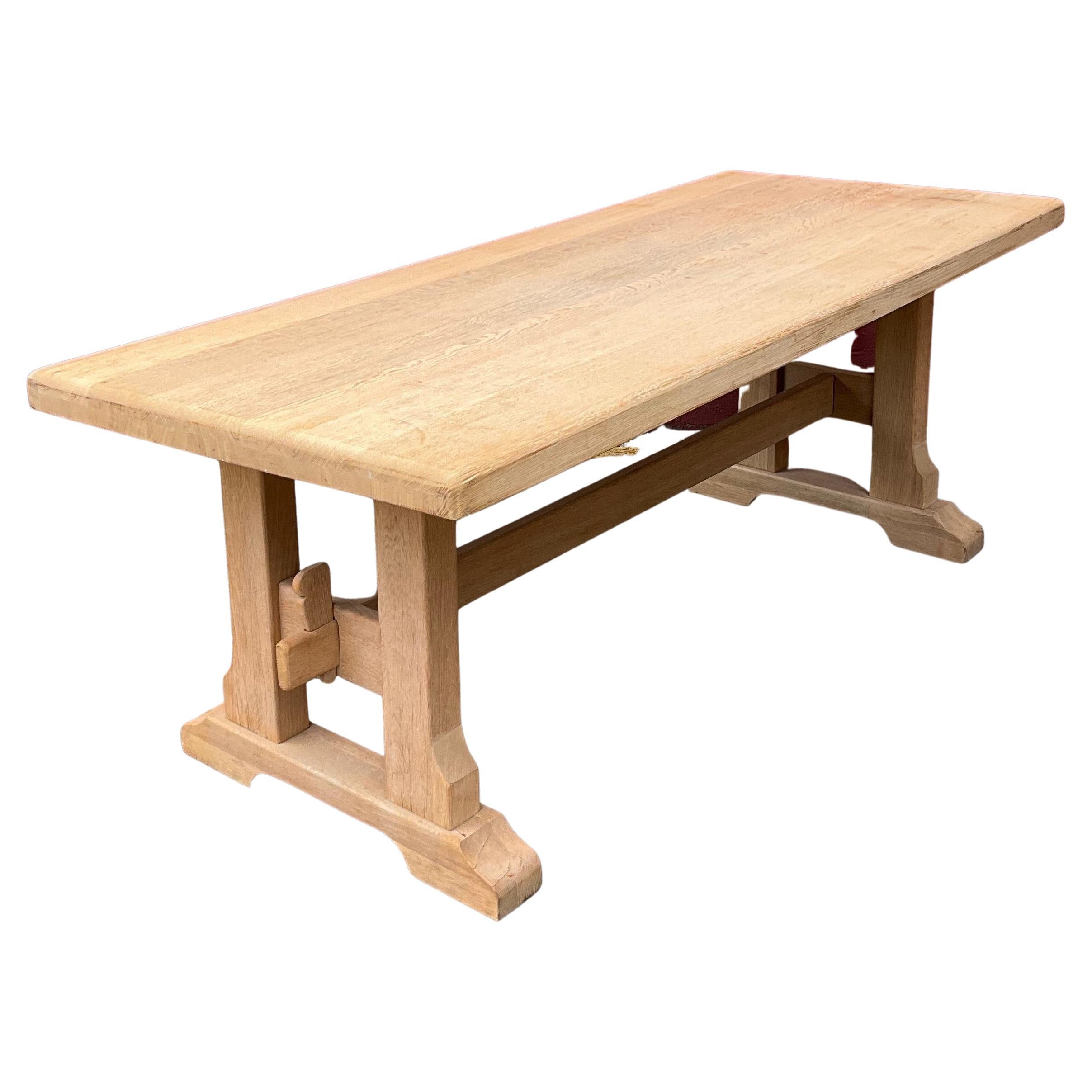 French Monastery Style Table Bleached Oak