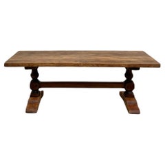 table de monastère française en chêne massif, vers 1950