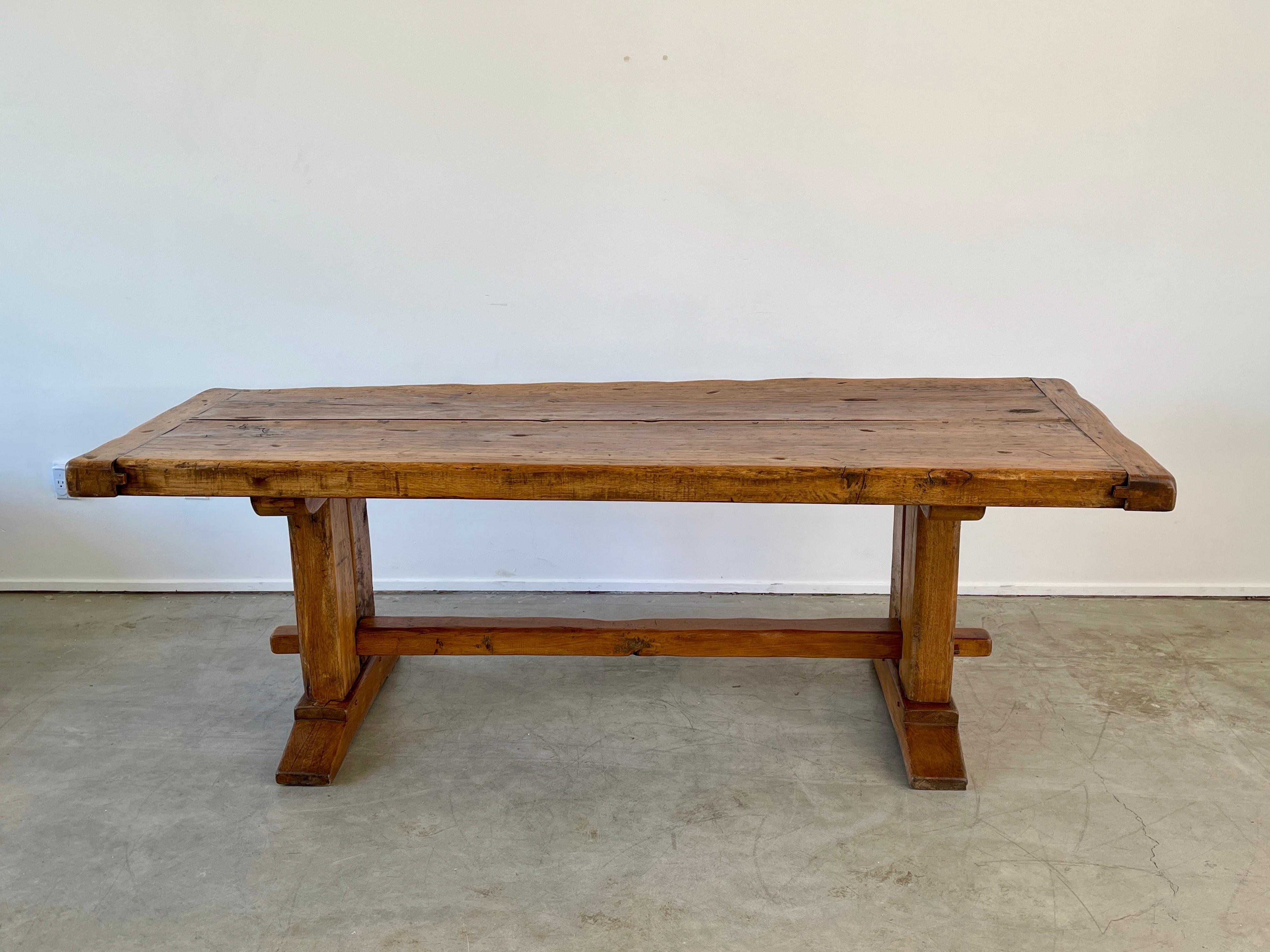 Fabulous old Monestary Dining table from France circa 1920's 
Heavy oak wood with great patina and craftsmanship.