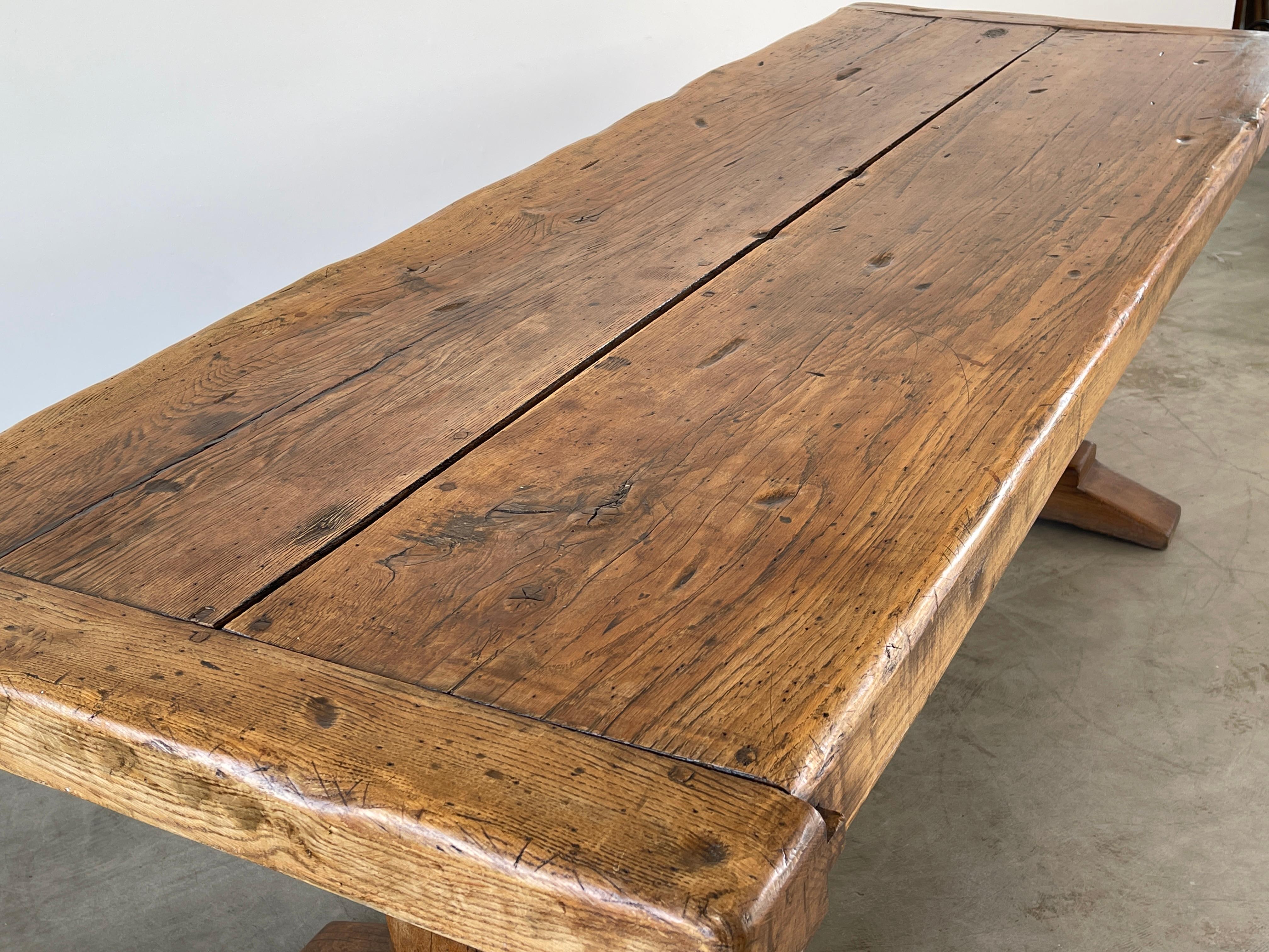 Oak French Monastery Dining Table