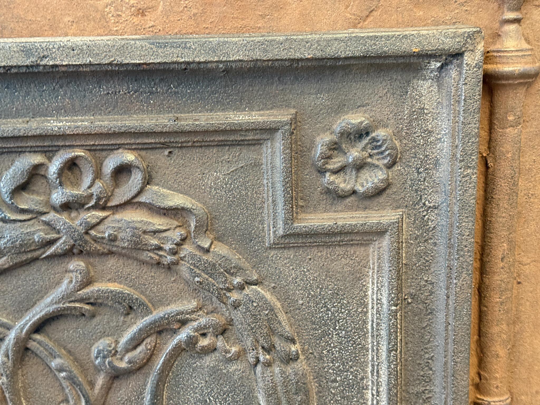 French 'Monogram' Fireback / Backsplash Louis XV Period, Dated 1770 For Sale 4