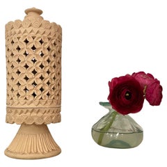 French Moroccan Terracotta Ceramic Lamp