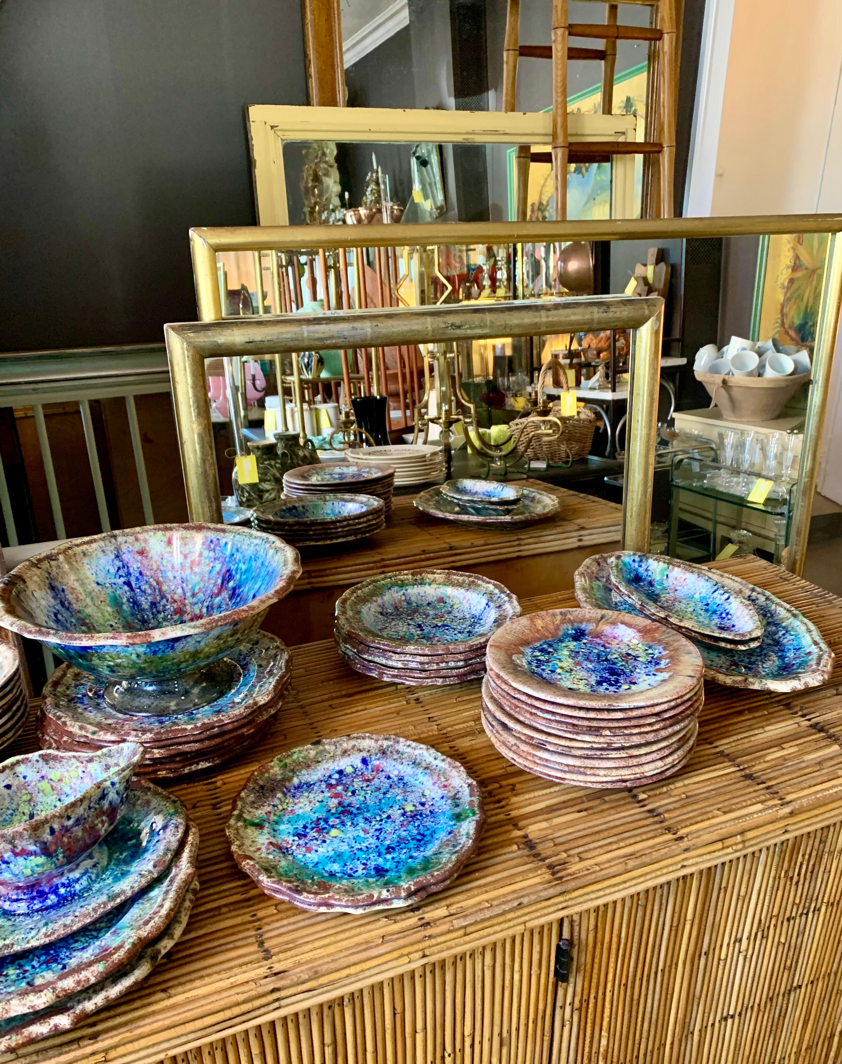 Milieu du XXe siècle Ensemble de vaisselle française Morvan des années 1960 en vente
