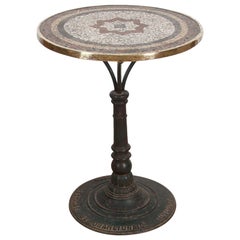 French Mosaic Top Bistro Table, 1920s