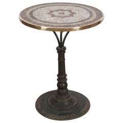 French Mosaic Top Bistro Table, 1920s