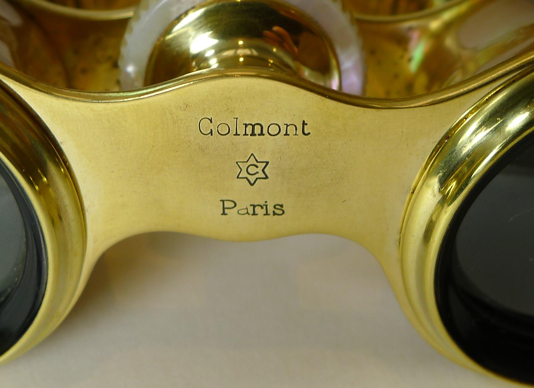 French Mother of Pearl Lorgnette Opera Glasses c.1900 by Colmont, Paris In Good Condition In Bath, GB