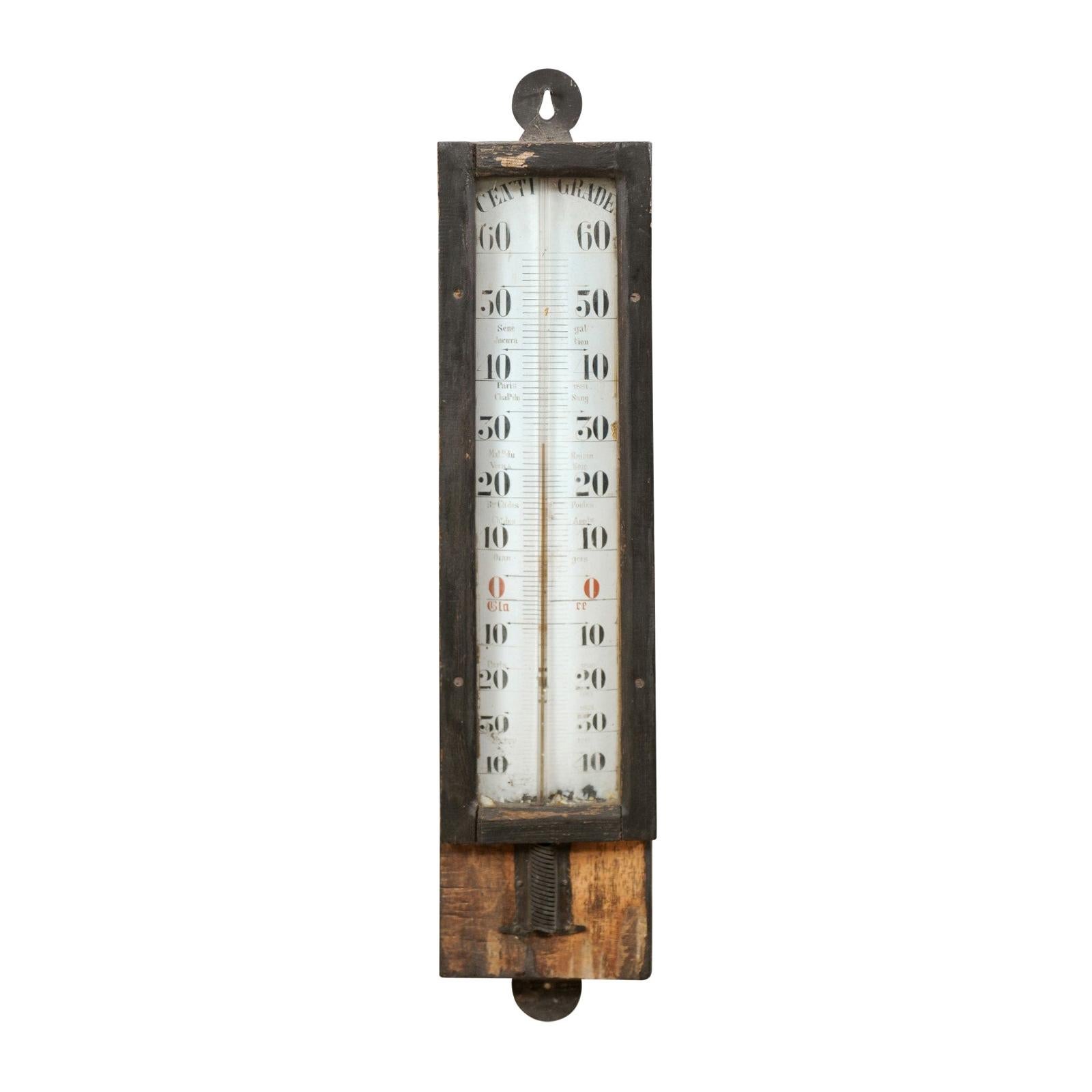 Fine 19th Century French Gilt Bronze Barometer For Sale at 1stDibs