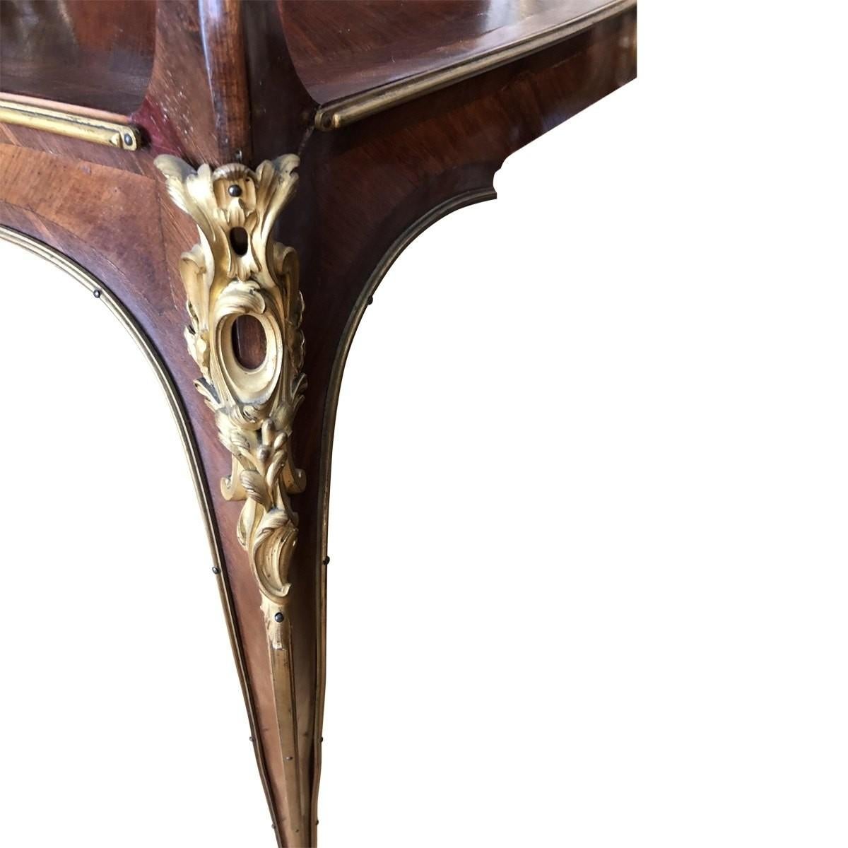 Bronze French Mounted Two-Tier Table à Dessert, Late 19th Century For Sale