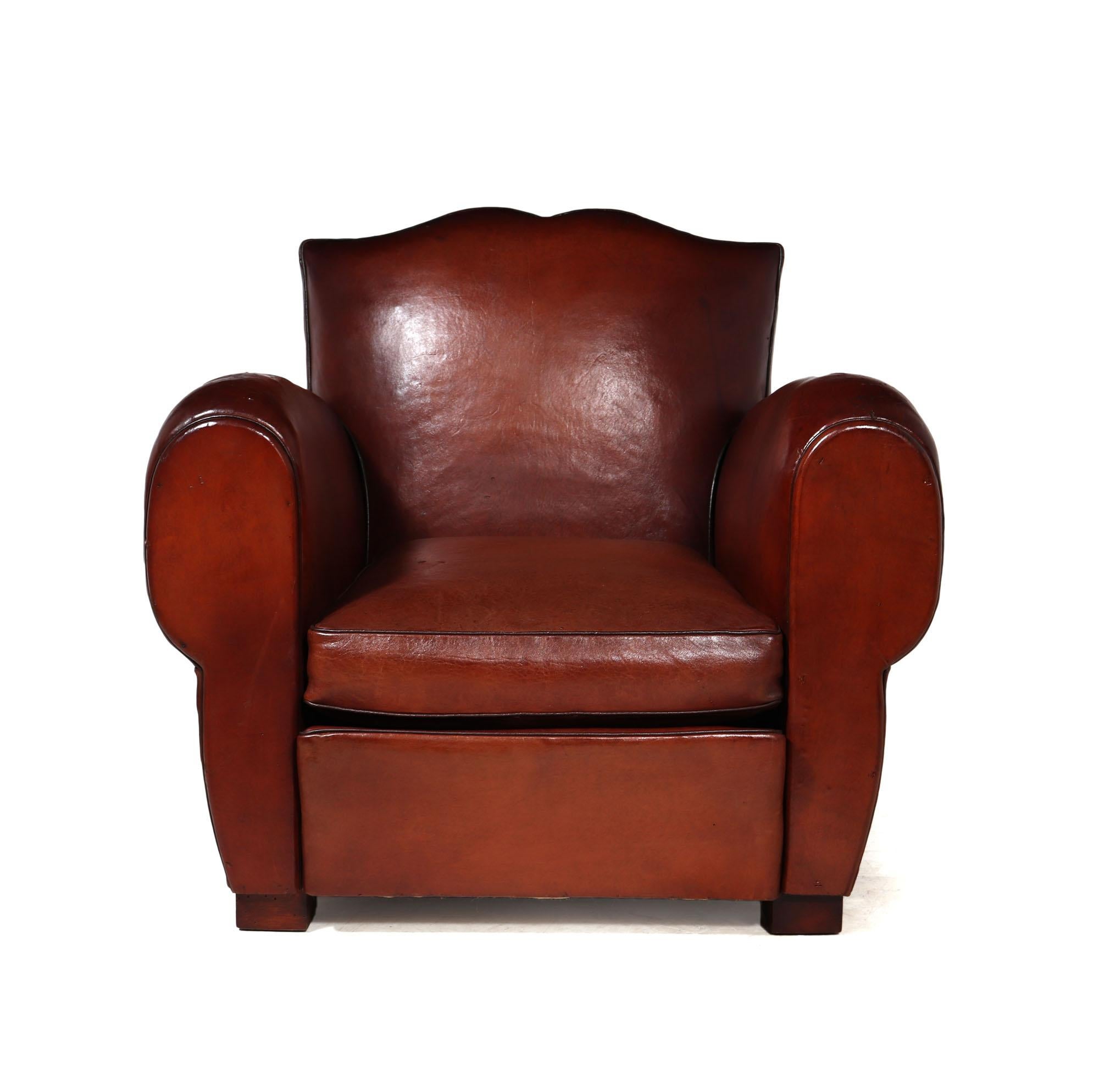 FRENCH LEATHER CLUB CHAIR
This French leather moustache back club chair is the perfect addition to any home. The chair boast high-grade leather upholstery that has undergone treatment and sealing, ensuring durability for the years ahead. The sturdy