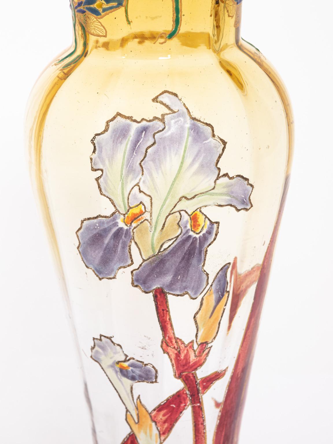 French Mt. Joye Hand Painted Vase In Good Condition In Stamford, CT