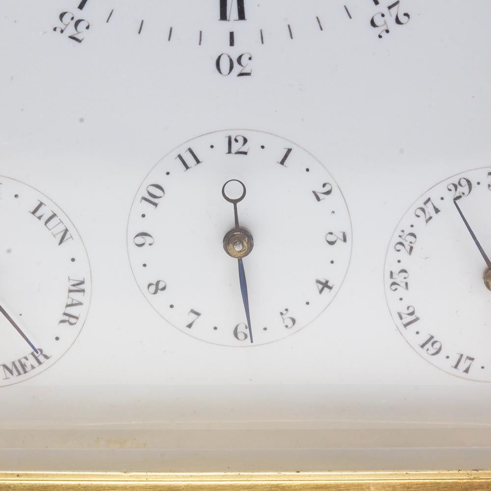 French Multi-Dial Gorge Case Carriage Clock For Sale 4
