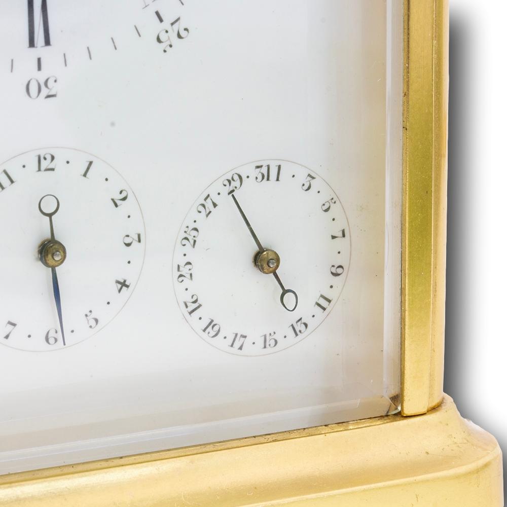 French Multi-Dial Gorge Case Carriage Clock For Sale 5