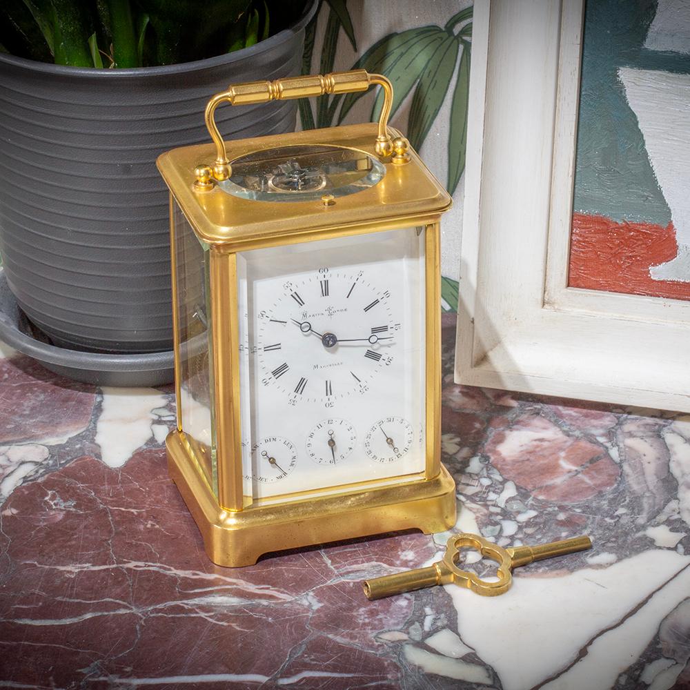 French Multi-Dial Gorge Case Carriage Clock For Sale 10