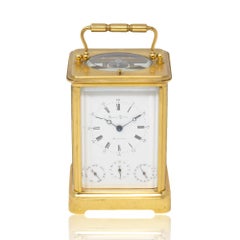 Französische Kutschenuhr mit mehreren Zifferblättern und Schluchtgehäuse