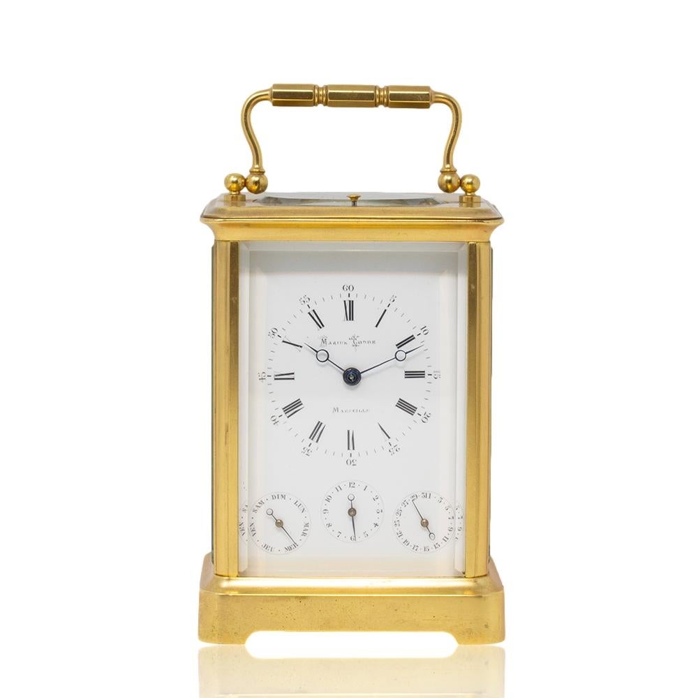 French Multi-Dial Gorge Case Carriage Clock In Good Condition For Sale In Newark, England