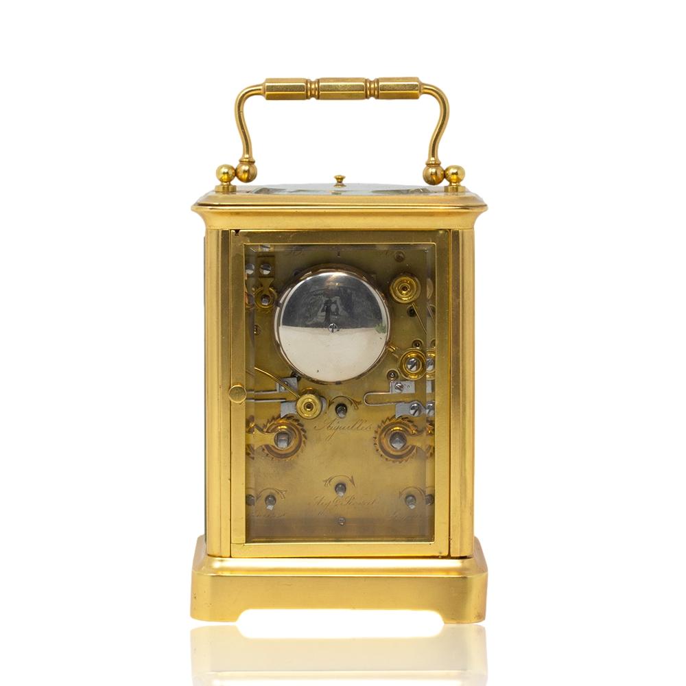 Metal French Multi-Dial Gorge Case Carriage Clock For Sale