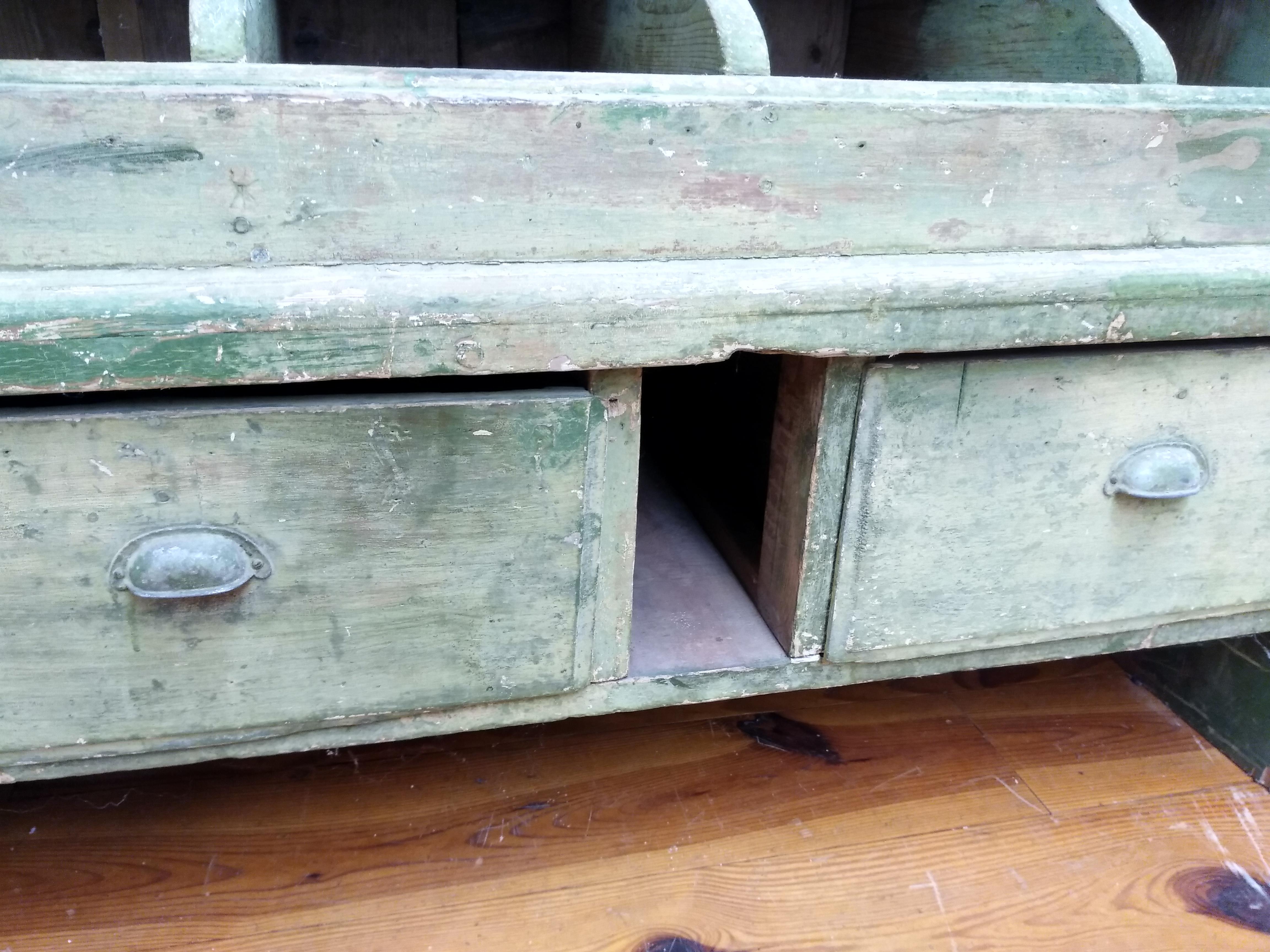 Early 20th Century French Multi-Drawer Painted Seed Cabinet, 1910