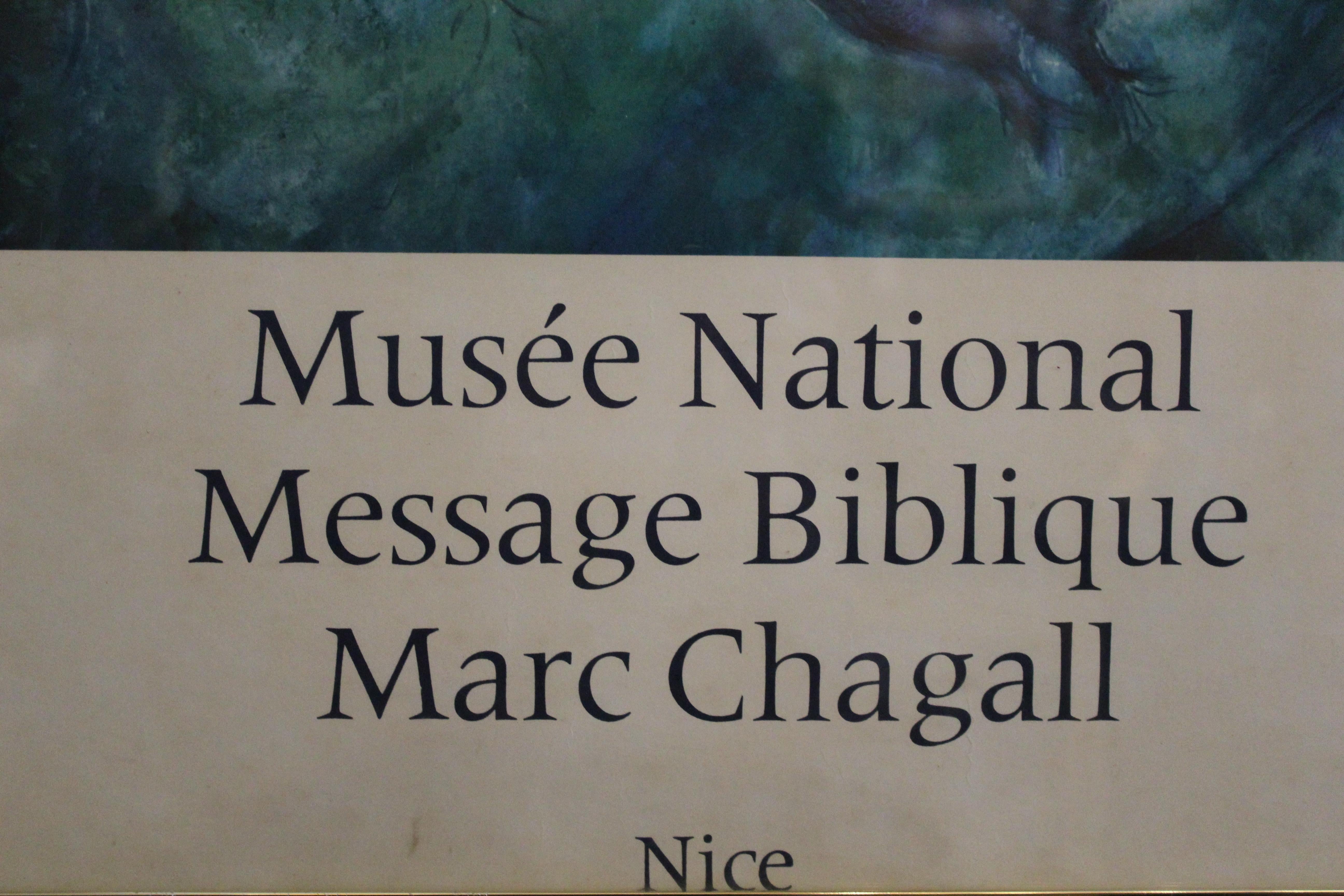 Französisches Musée National Marc Chagall Ausstellungslithographie ca. 1973 (Metall) im Angebot