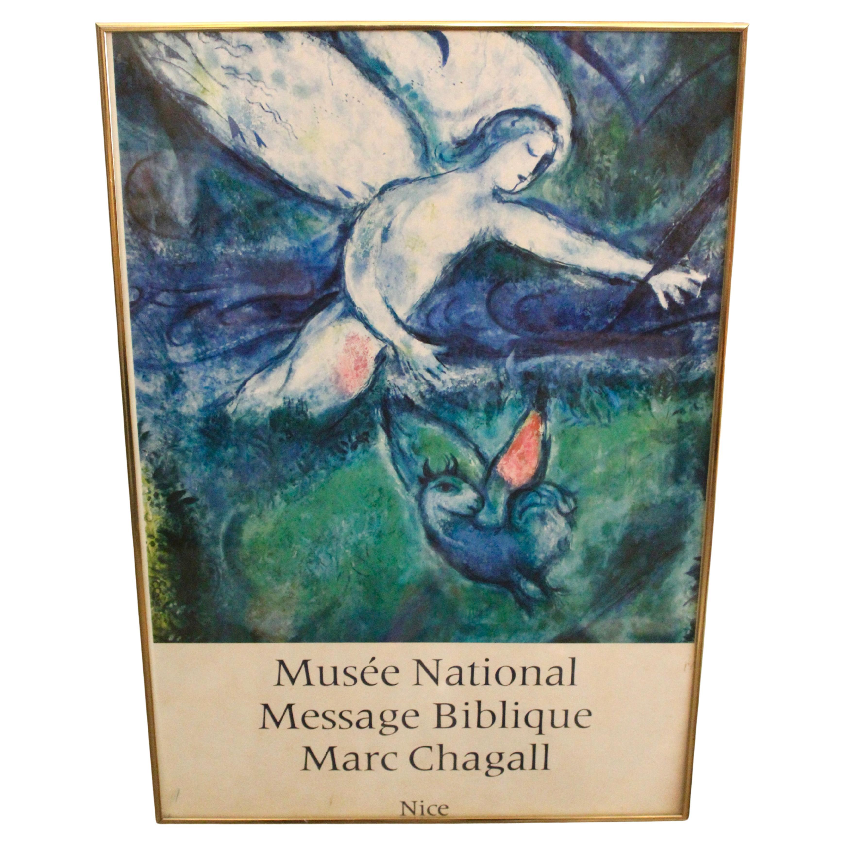 French Musée National Marc Chagall Exhibition Lithograph c. 1973 For Sale