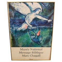 Vintage French Musée National Marc Chagall Exhibition Lithograph c. 1973