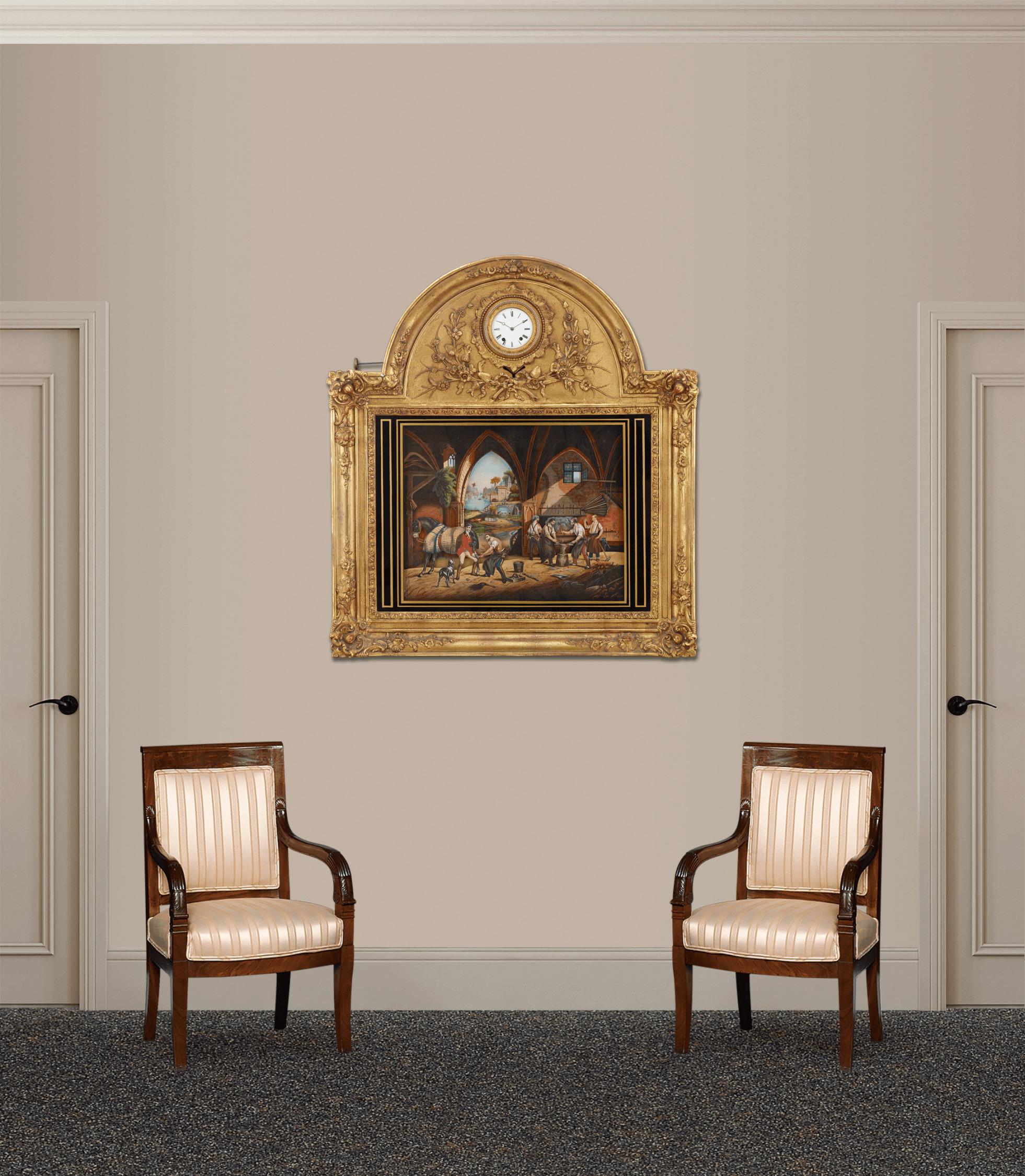 French Musical Automation Picture Clock 3