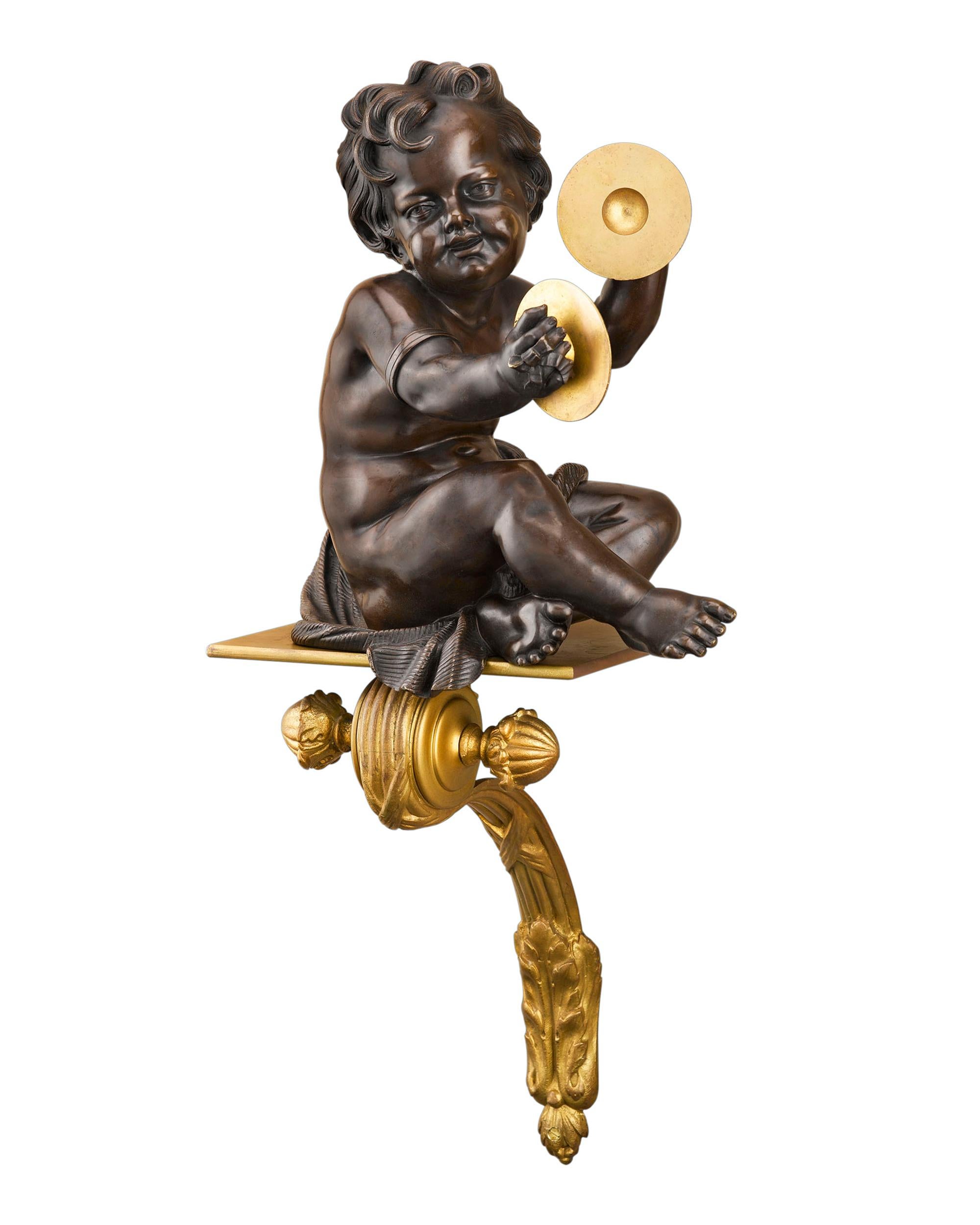 Neoclassical French Musical Wall Brackets For Sale