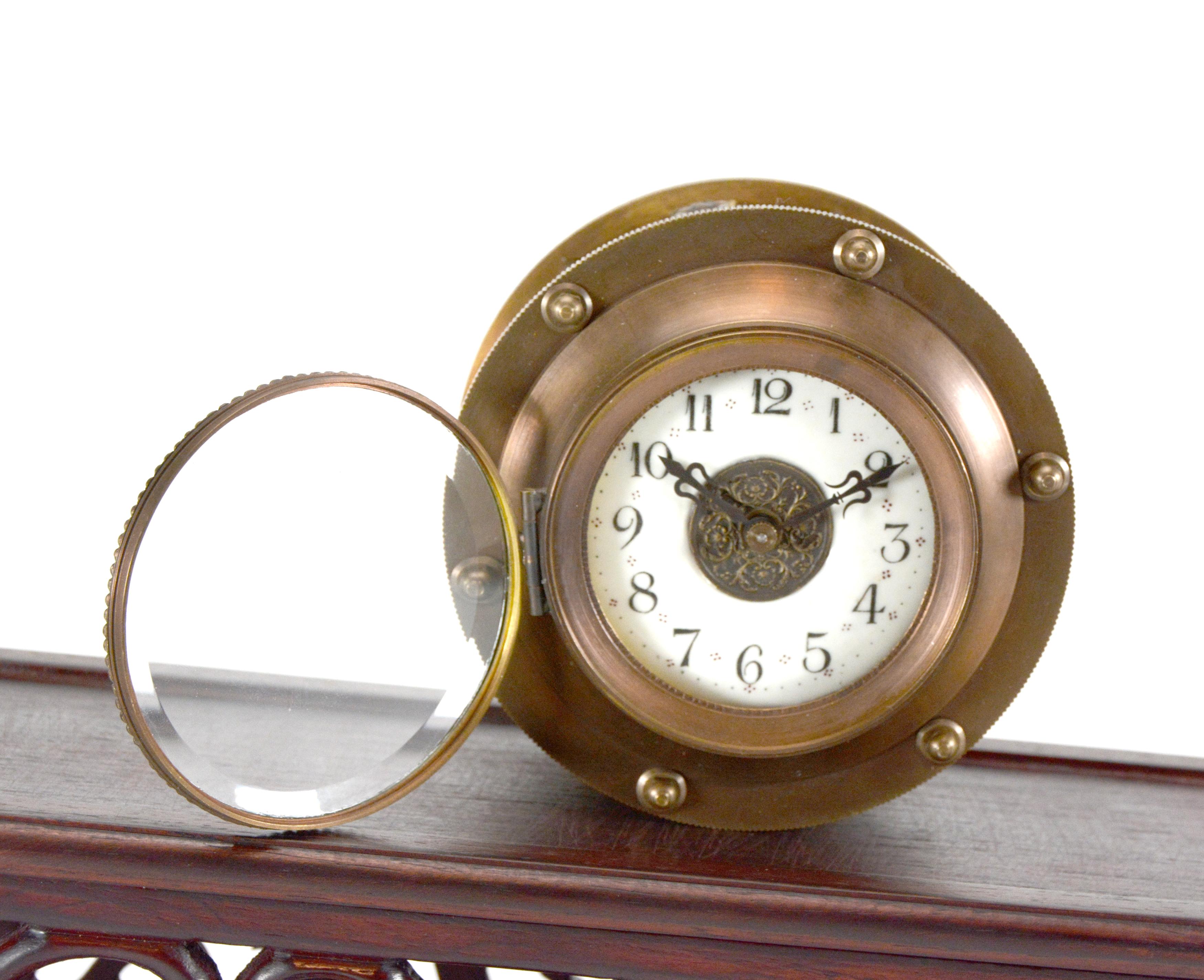 French Mystery Gravity Driven Gilt Incline Rolling Clock - No Spring or Battery For Sale 1