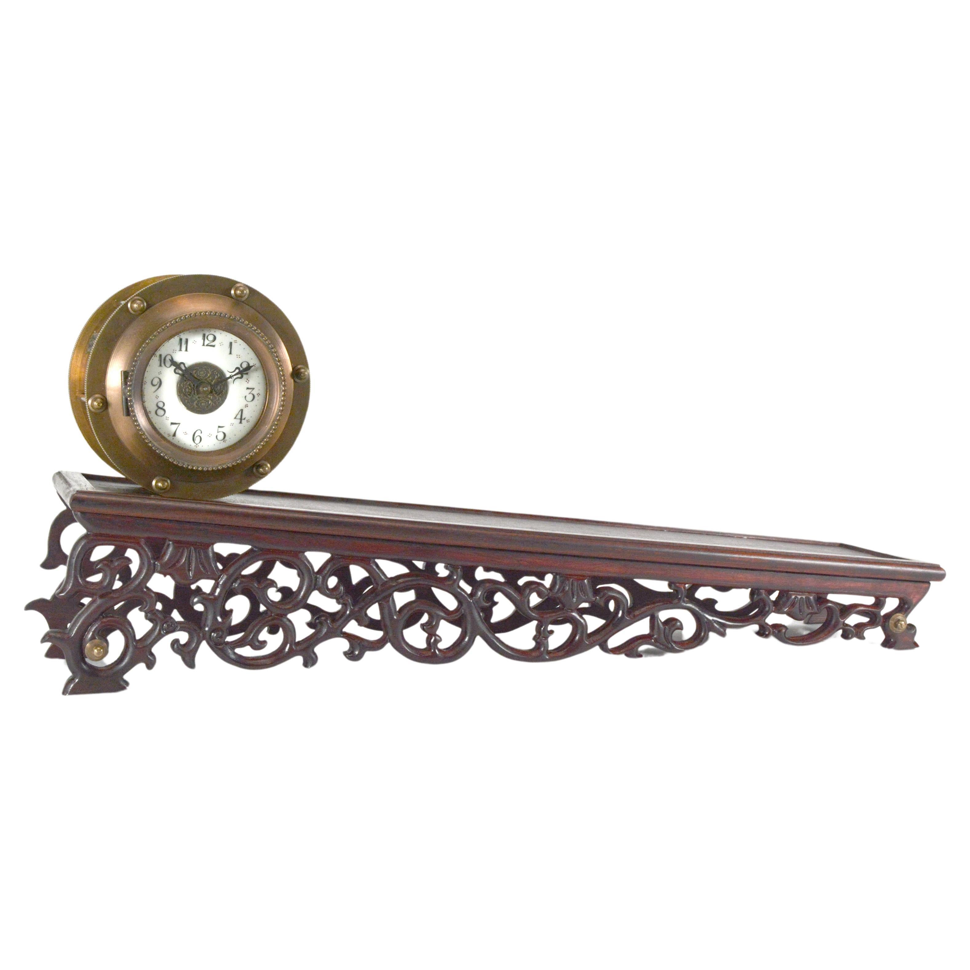 French Mystery Gravity Driven Gilt Incline Rolling Clock - No Spring or Battery For Sale