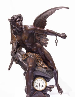 Reloj Figural Mitológico Francés Según Emile Picault Siglo XIX