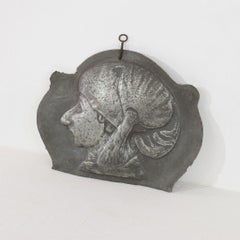 French Naive 18th Century Pewter Tavern / Shop Sign