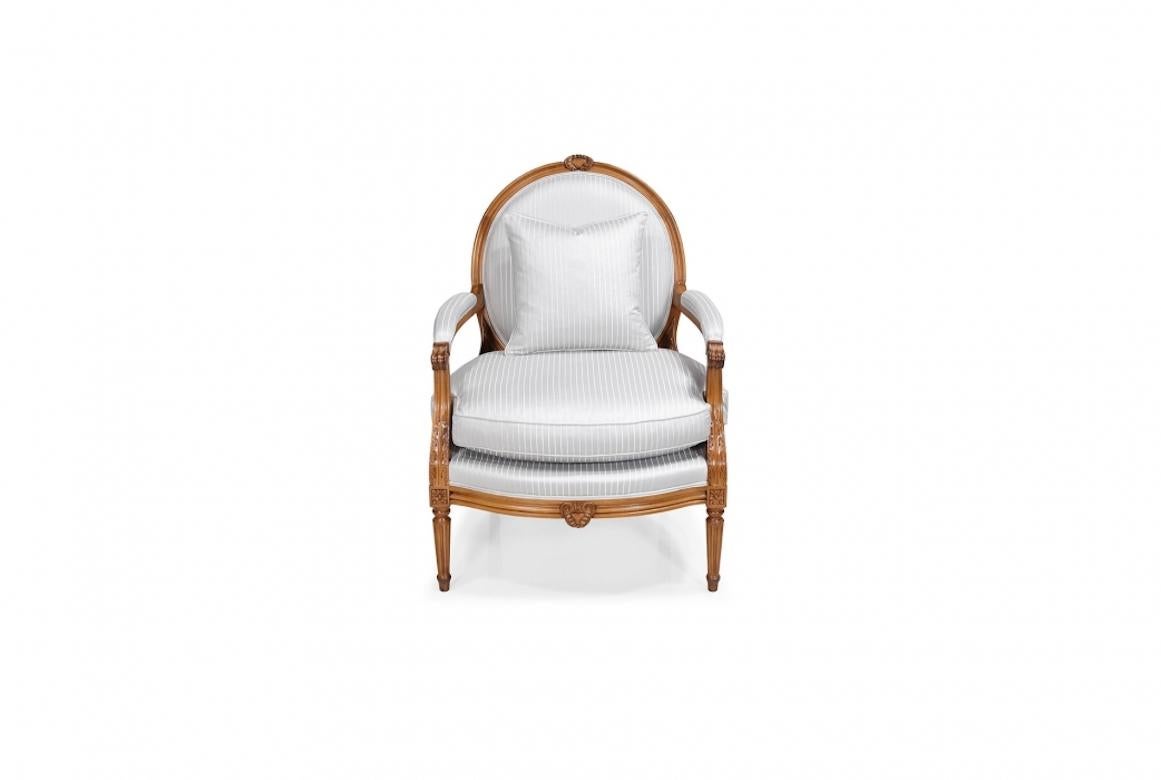 French Nancy Louis XVI Fauteuil Armchair, 20th Century For Sale 8