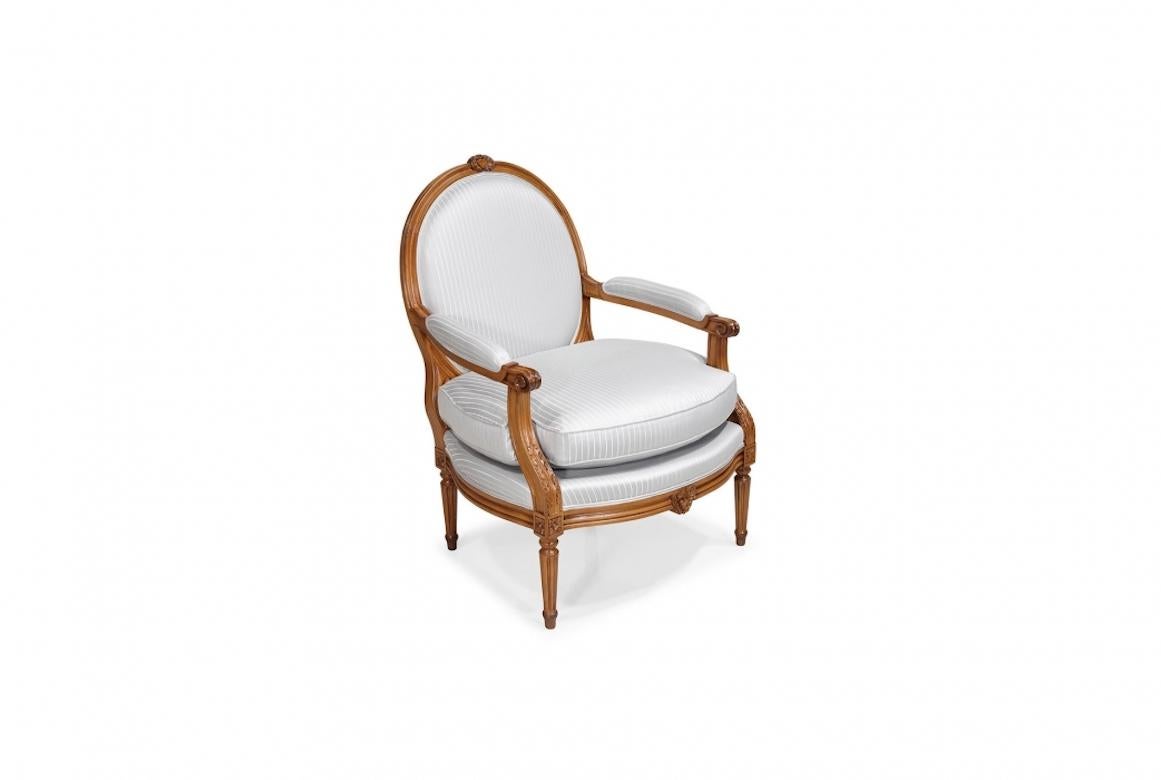 French Nancy Louis XVI Fauteuil Armchair, 20th Century For Sale 9