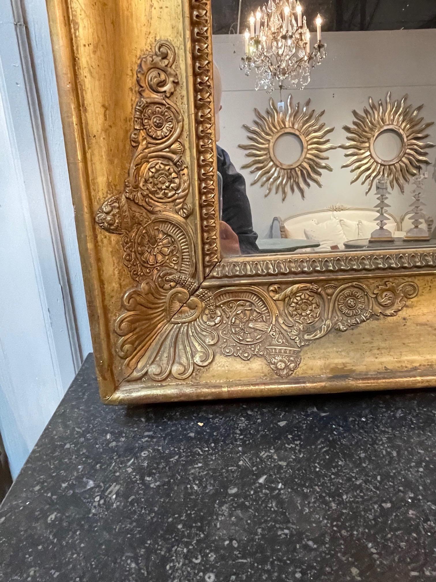 Napoleon III French Napolean III Giltwood Mirror For Sale