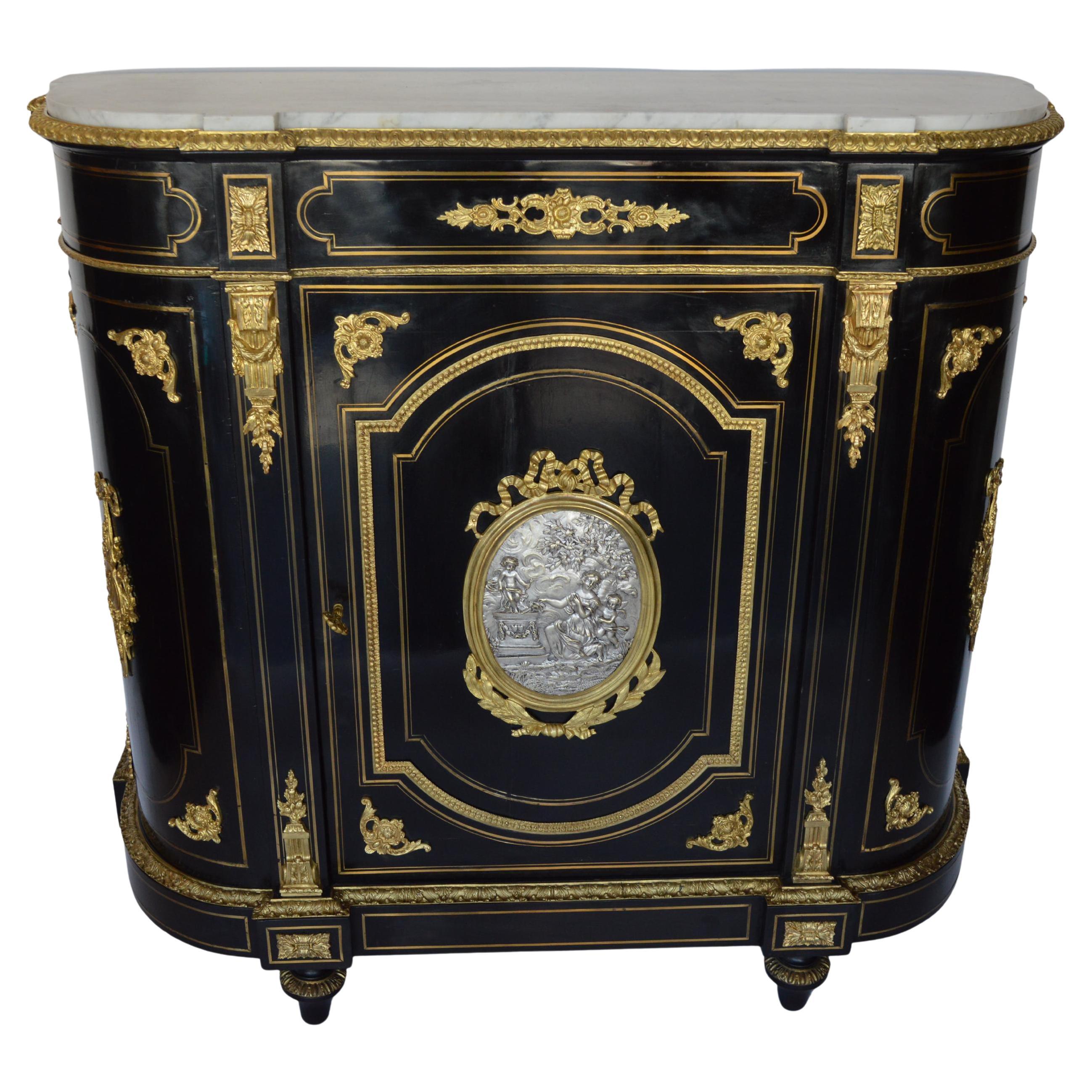 French Napoleon III Sideboard Cabinet For Sale
