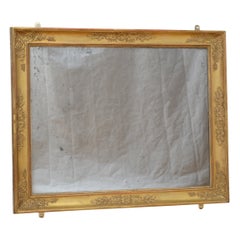 French Napoleon Giltwood Wall Mirror With Mythological & Floral Carvings 100x81c