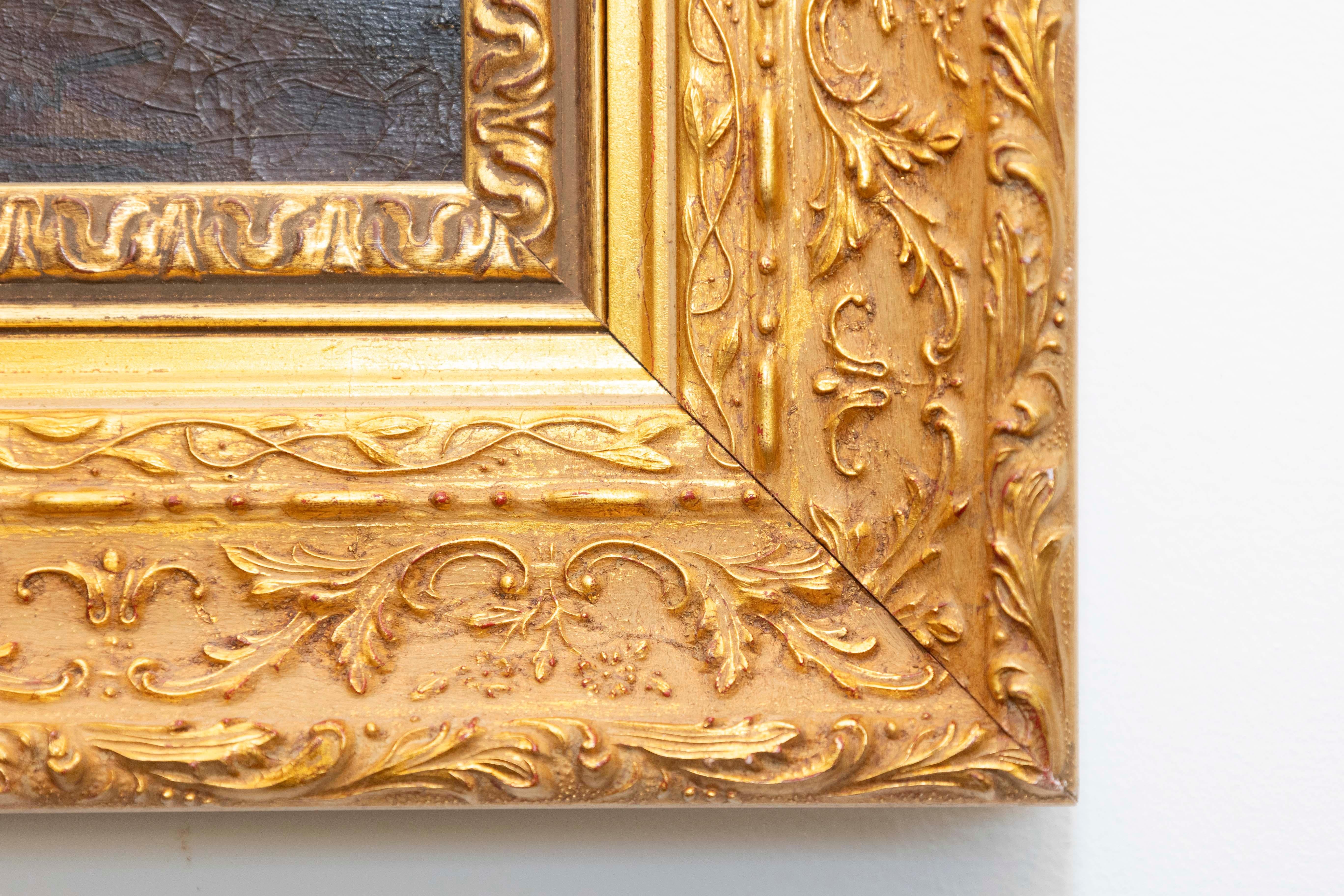 Napoleón III francés Pintura al óleo de naturaleza muerta de 1860 que representa rosas y frutas Lienzo en venta