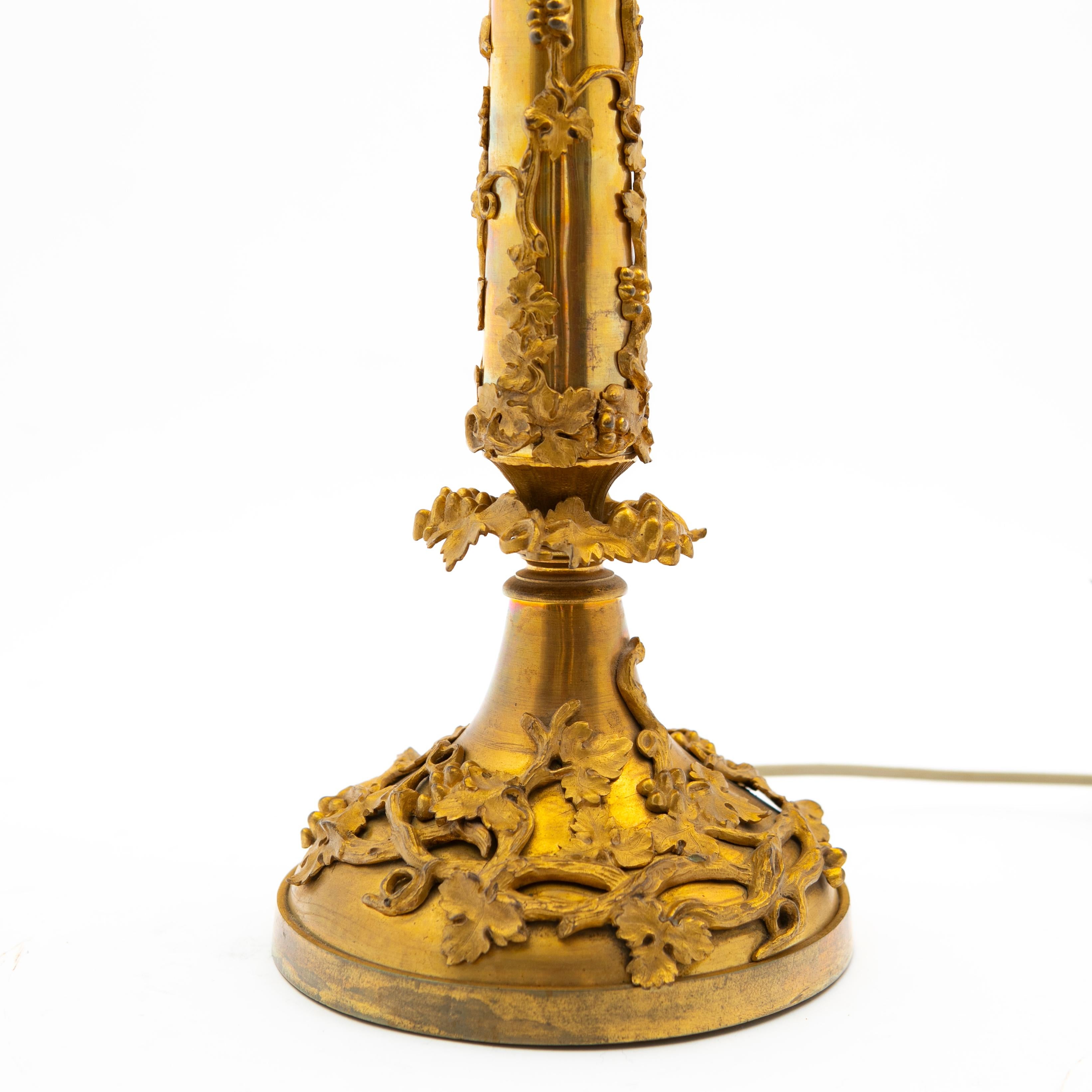 French Napoleon III 19th Ctr. Ormolu Table Lamp In Good Condition For Sale In Kastrup, DK