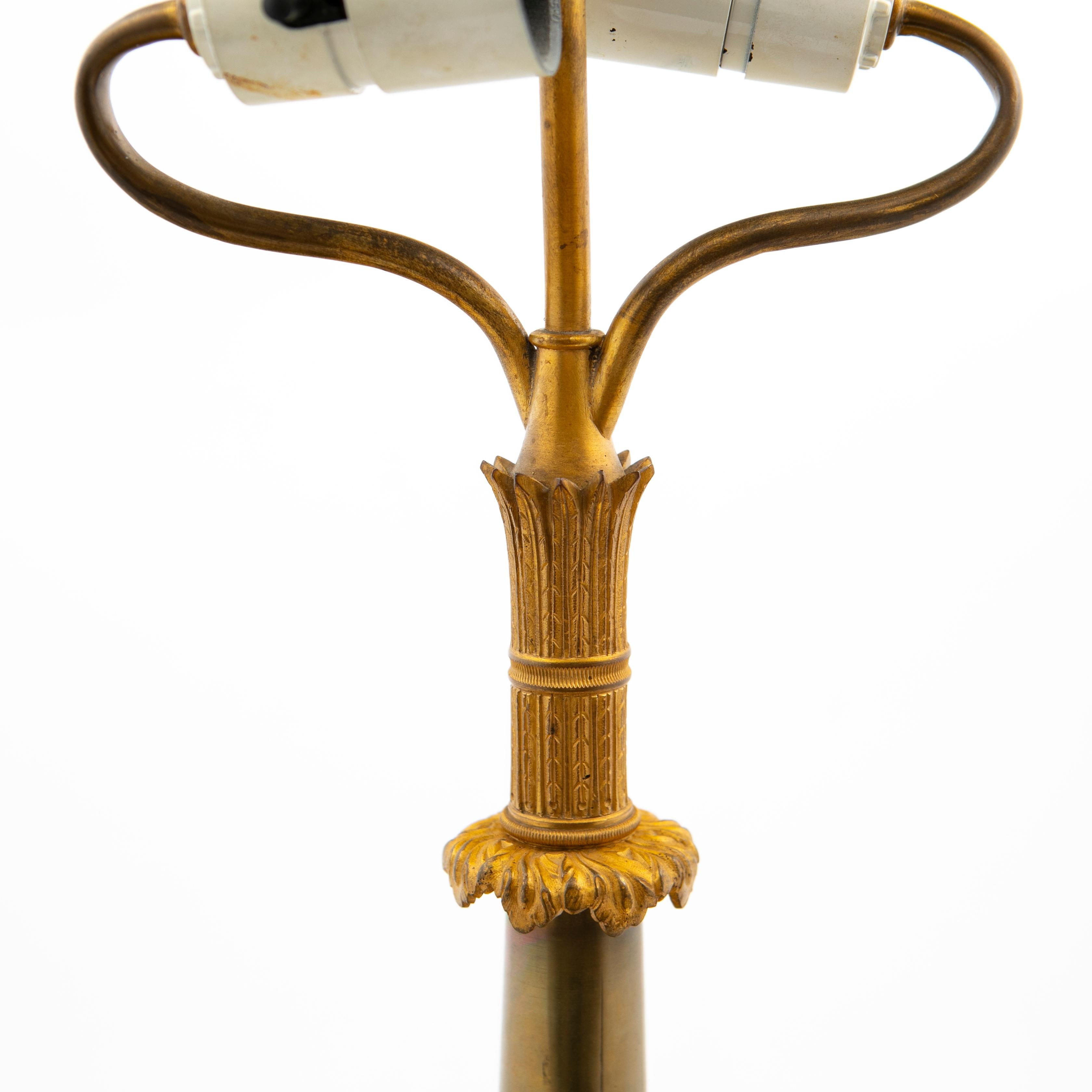 French Napoleon III 19th Ctr. Ormolu Table Lamp For Sale 1