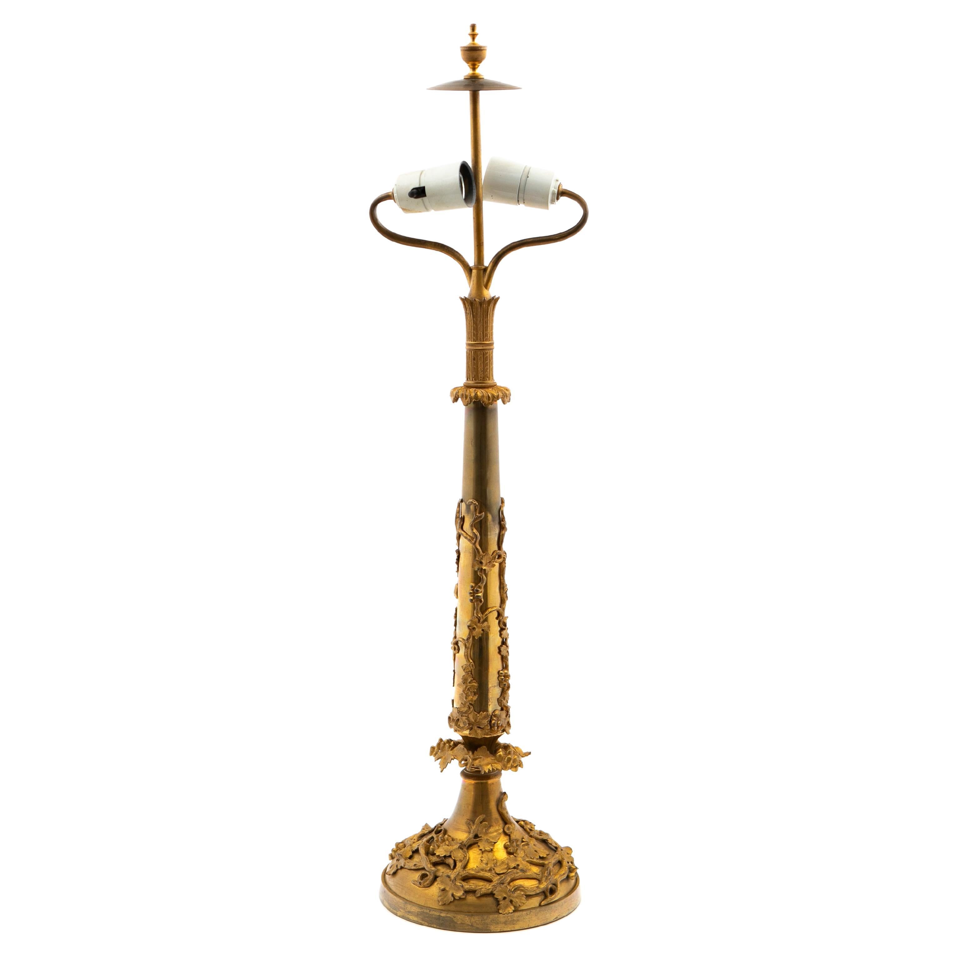 French Napoleon III 19th Ctr. Ormolu Table Lamp