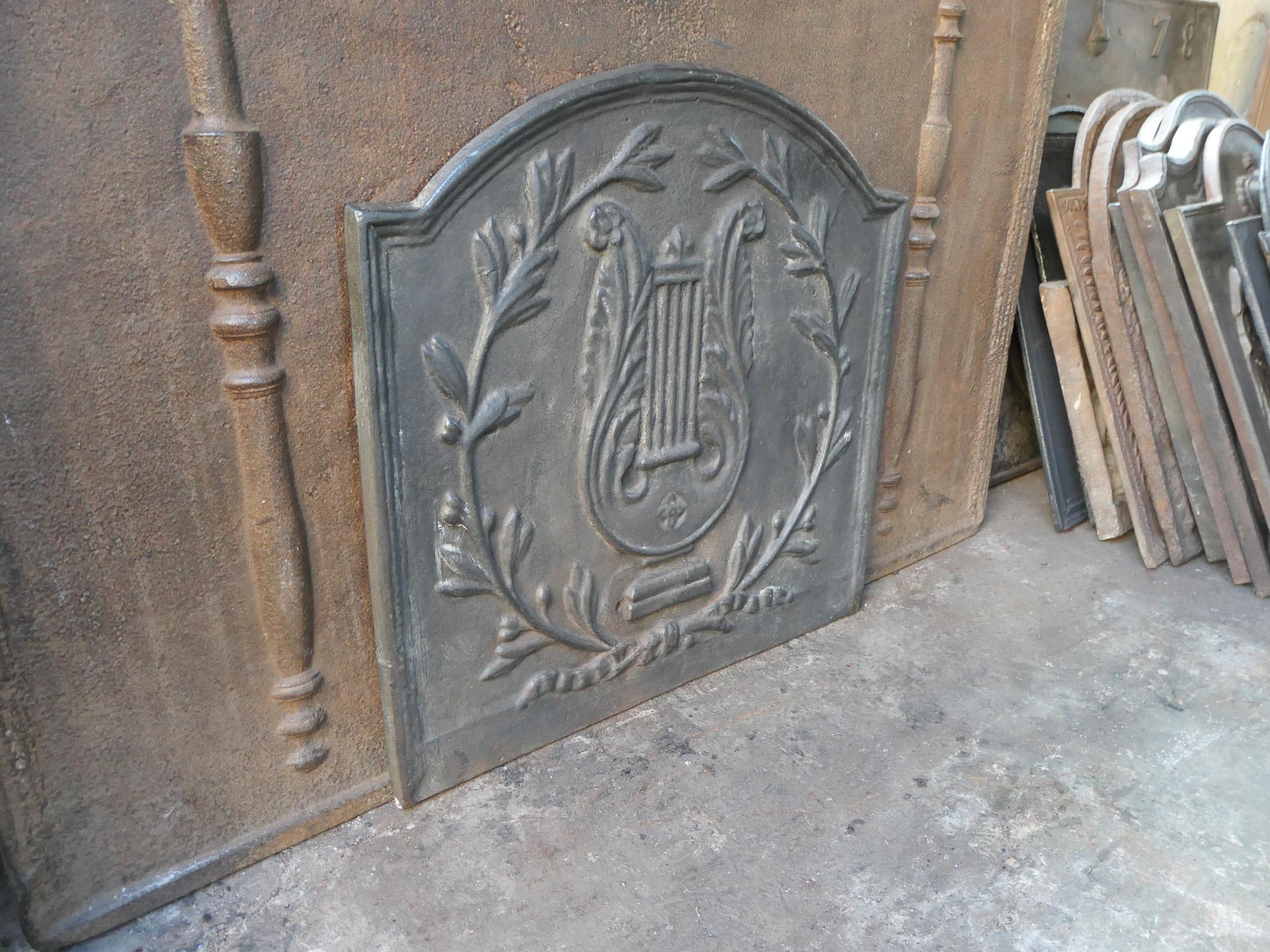 French Napoleon III 'Allegory of Music' Fireback / Backsplash, 20th Century For Sale 5