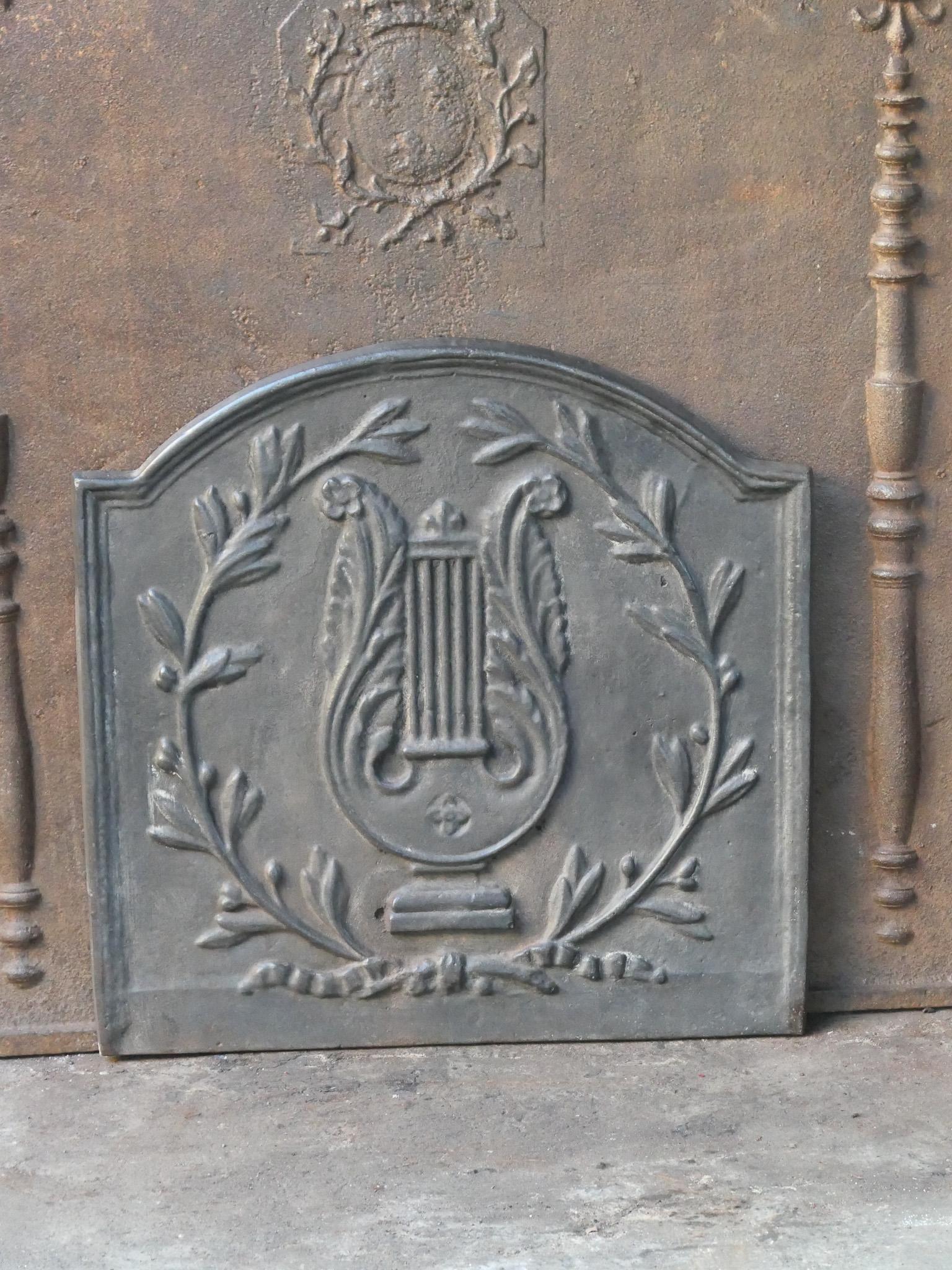 French Napoleon III 'Allegory of Music' Fireback / Backsplash, 20th Century In Good Condition For Sale In Soest, NL