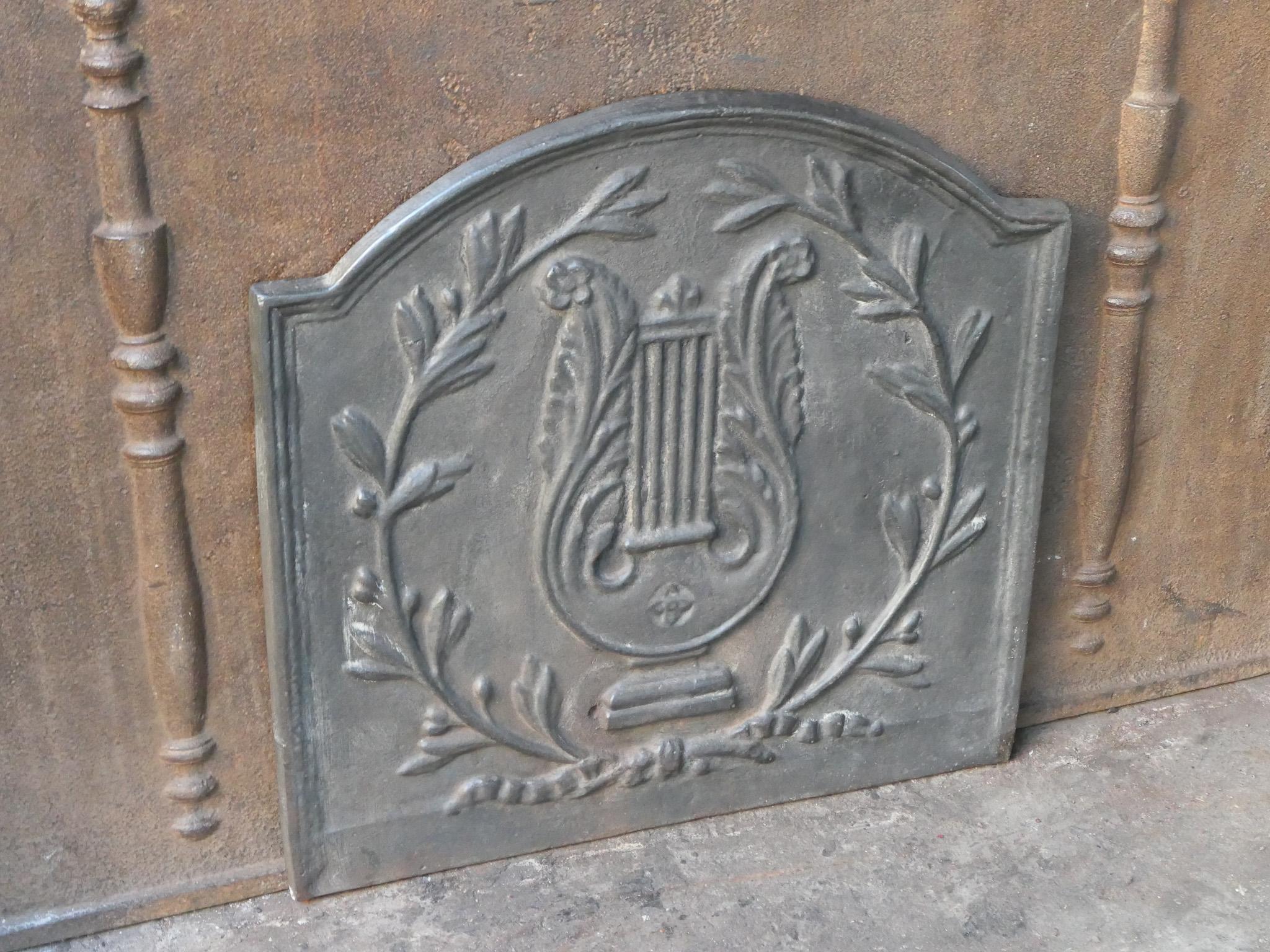 French Napoleon III 'Allegory of Music' Fireback / Backsplash, 20th Century For Sale 1
