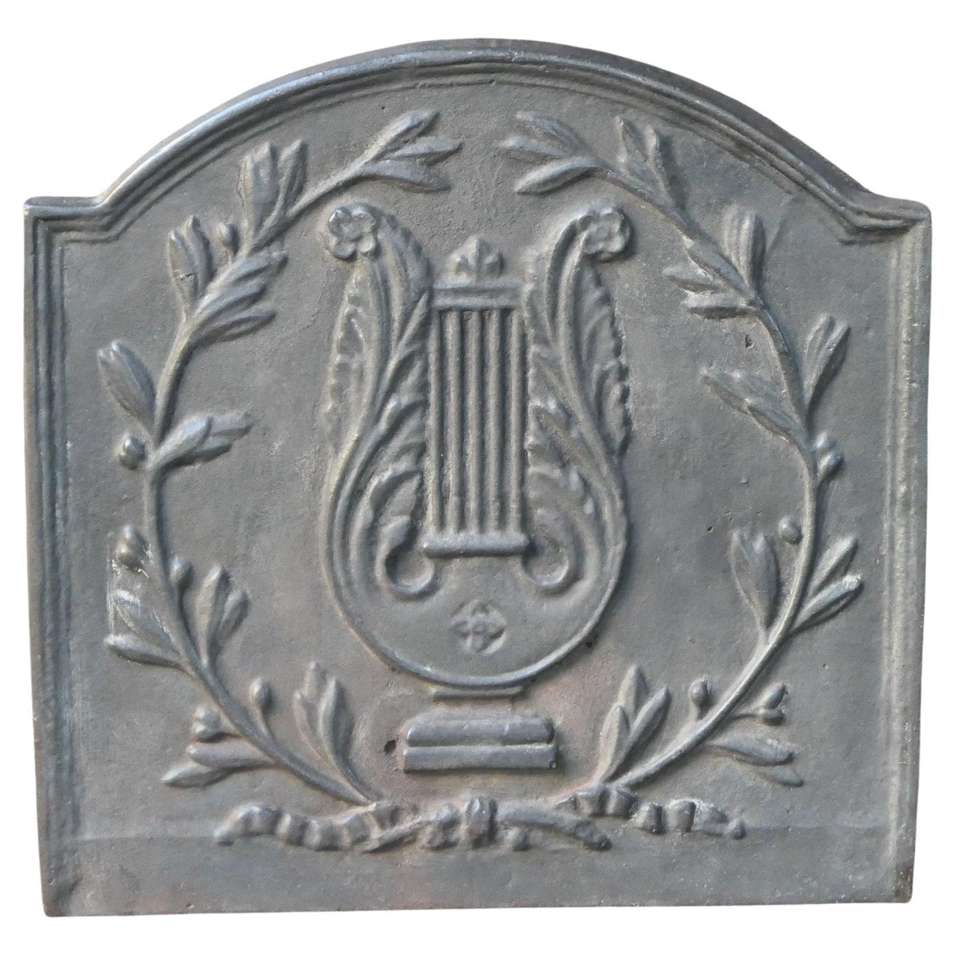French Napoleon III 'Allegory of Music' Fireback / Backsplash, 20th Century For Sale