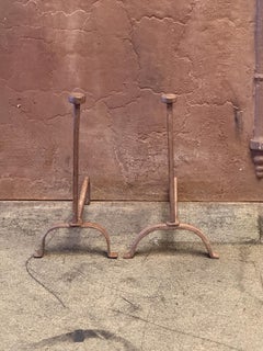 Andirons ou chenets Napoléon III, 19e siècle