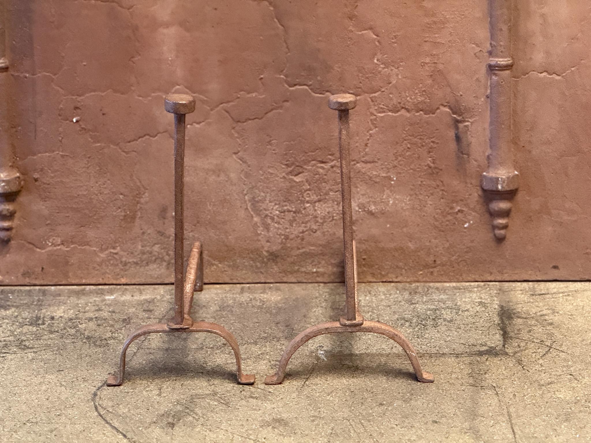 Victorian French Napoleon III Andirons or Firedogs, 19th Century For Sale