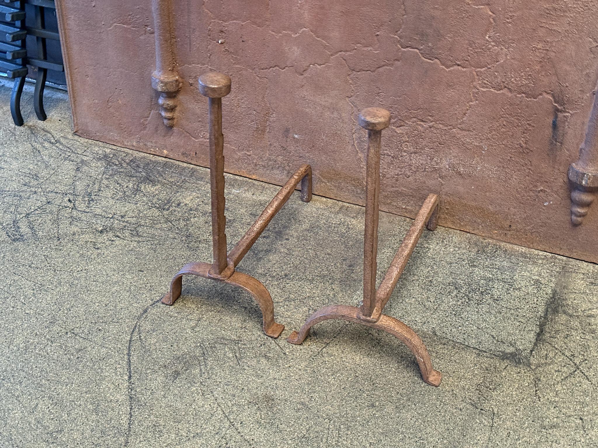 French Napoleon III Andirons or Firedogs, 19th Century For Sale 1