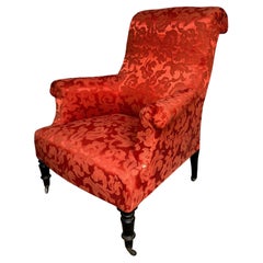 French Napoleon III Arm Chair with Scrolled Back