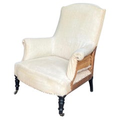 French Napoleon III Armchair in Muslin