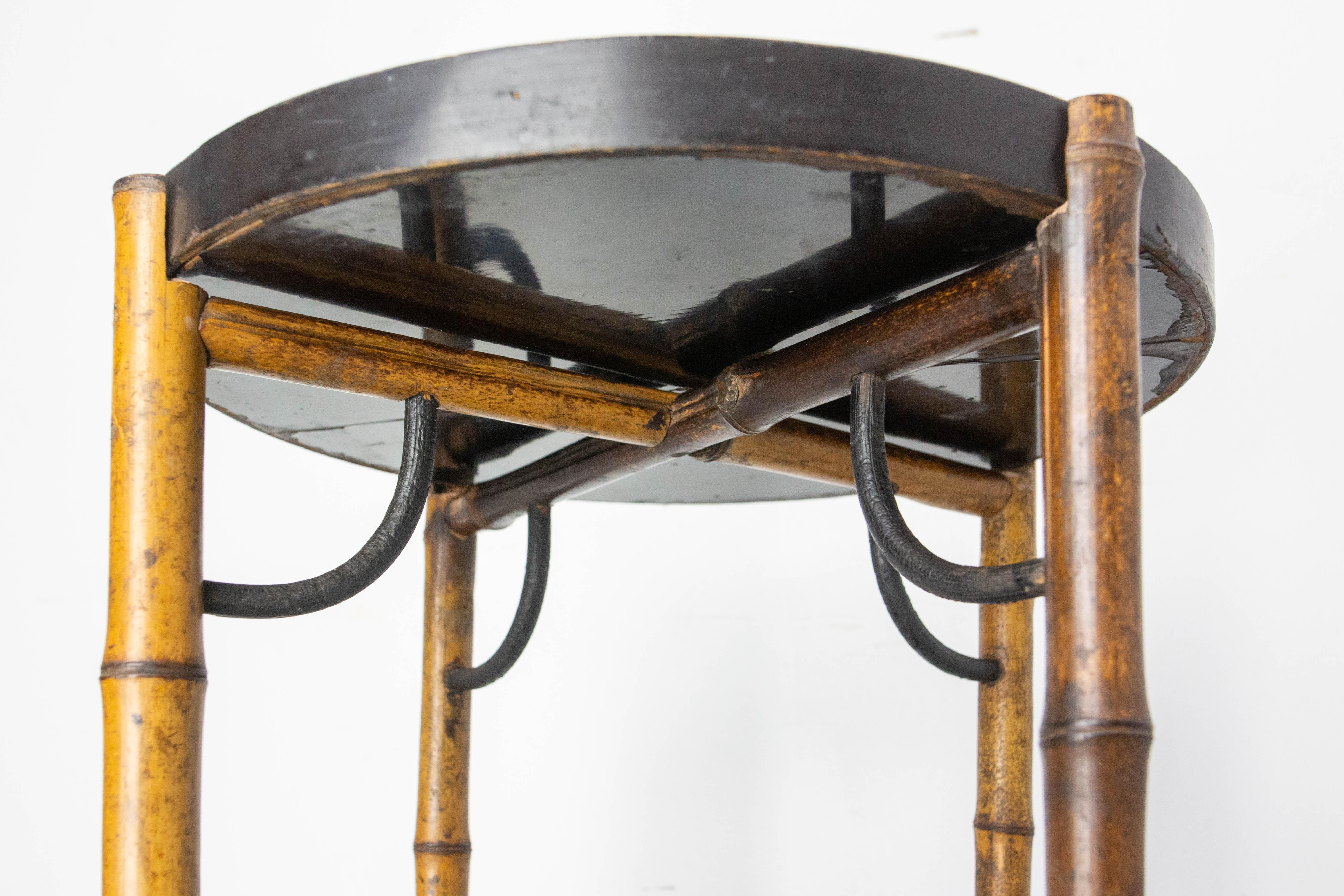 Selletta francese Napoleone III in bambù e legno laccato in stile cinese Fine XIX sec. in vendita 5