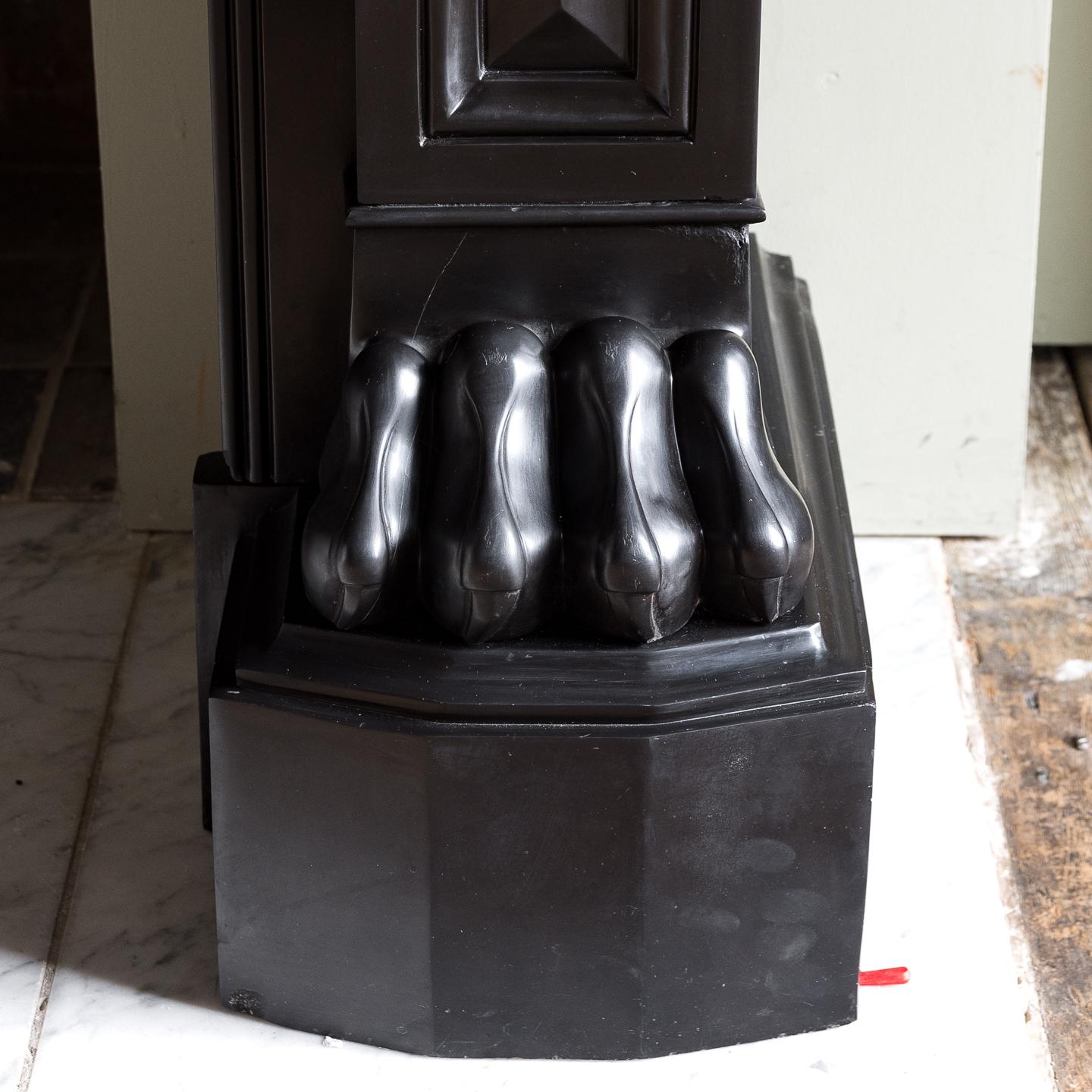 French Napoleon III Belgian Black Marble Chimneypiece For Sale 10